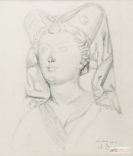 ŻURAWSKI Stanisław | Głowa kobiety w czepcu, 1911