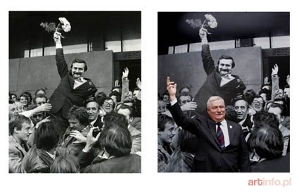 MOREK Jan | Lech Wałęsa 1980 - 2009, dyptyk - fotografie wykonano w 1980 i 2009 / druk 2010