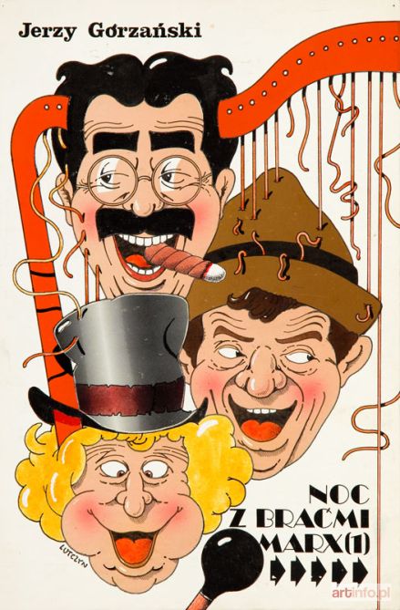 LUTCZYN Edward | Noc z braćmi Marx (1) - ilustracja do czasopisma Szpilki, lata 90. XX w.