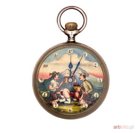 Zegarek kieszonkowy z motywem erotycznym, Szwajcaria, 1 poł. XX w.