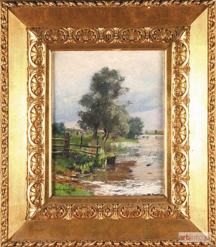 LANGHAMMER Carl | Jaskółki nad stawem, 1898 r.