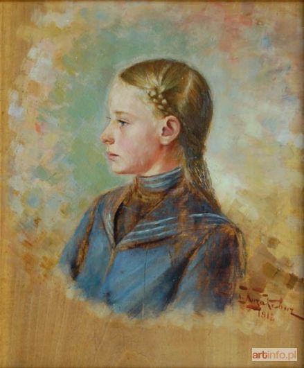 KOZAKIEWICZ Włodzimierz | Portret córki Stefy (1912)