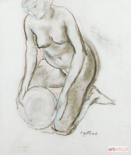 GOTTLIEB Leopold | Akt klęczący, 1925-1930