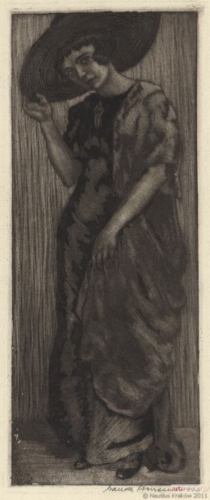 KORZENIOWSKA Wanda | Portret damy w kapeluszu, 1913