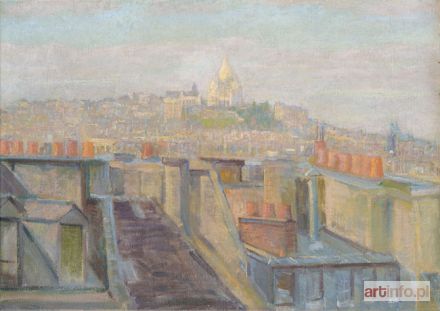 ANDRZEJEWSKI Józef | DACHY PARYŻA Z WIDOKIEM NA SACRÉ-COEUR, 1914