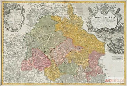 WIELAND Wolfgang Iohannes | MAPA KSIĘSTWA OPOLSKIEGO, 1736 (Prncipatus Silesiae Oppoliensis)