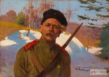 WYGRZYWALSKI Feliks Michał | Portret kozaka dońskiego Juszenki, około 1914-18