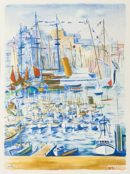 KISLING Mojżesz | Port orientalny (Ilustracja do: Héron de Villefosse, L'épopée bohémienne. Aux dépens d'un amateur, Paris, 1959), 1950 r.