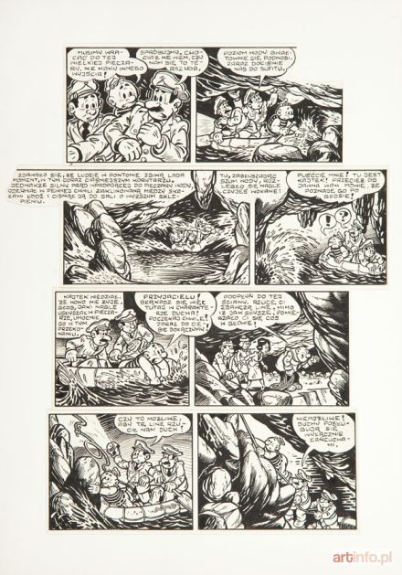 CHRISTA Janusz | Kajtek i Koko - Na tropach Pitekantropa, plansza komiksowa nr 86, 1964-65 r.