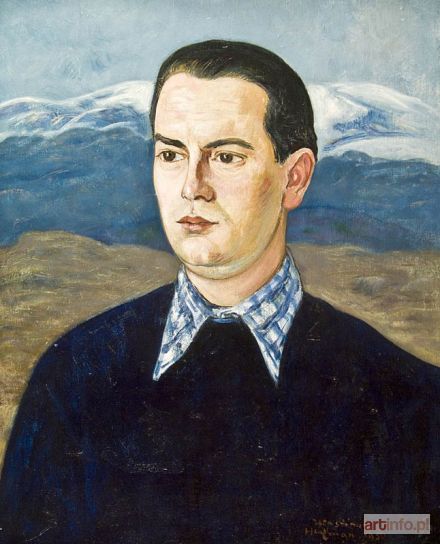 HOFMAN Wlastimil | PORTRET MĘŻCZYZNY NA TLE GÓR, 1950