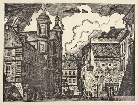 CIEŚLEWSKI Tadeusz  (syn) | Ulica Freta z kościołem o.o.Paulinów, 1936.