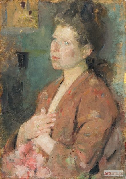 BOZNAŃSKA Olga | PORTRET MŁODEJ KOBIETY, lata 1890-1899