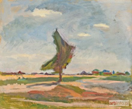 GOLUS Jan | PEJZAŻ Z DRZEWAMI, 1960