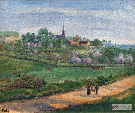 PESKE Jean (Jan Mirosław) PESKÉ, PESZKE | Sur la route du village