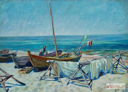 KIERPAL Antoni | Łodzie na plaży, 1952