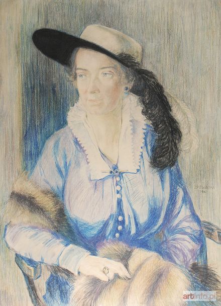 PLEWIŃSKA-SMIDOWICZOWA Zofia | Portret kobiety, 1916