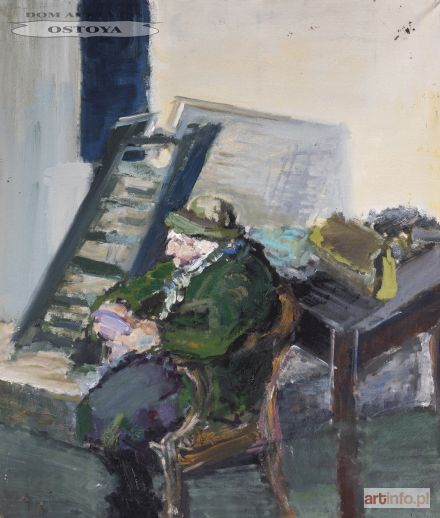 ZAWADSKA Elżbieta | WNĘTRZE Z MĘŻCZYZNĄ W FOTELU