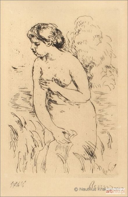 RENOIR Auguste Pierre | Kapiąca się [Baigneuse debout, mi-jambes], ok. 1910