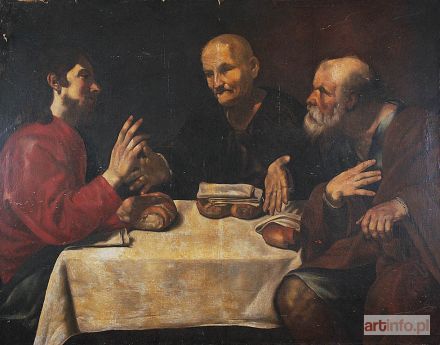 NIEOKREŚLONY CARAVAGGIONISTA, XVII wiek | Wieczerza w Emaus