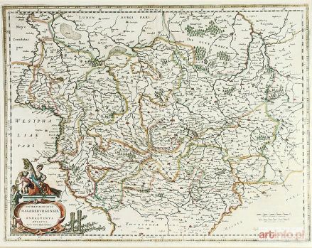 BLAEU Willem Guilielmus Janszoon | Mapa Arcybiskupstwa Magdeburskiego