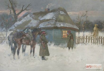 KOSSAK Jerzy | Przybyli ułani pod okienko (1947)