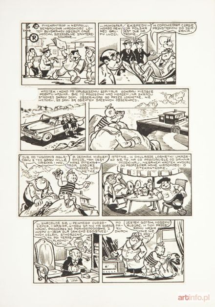 CHRISTA Janusz | Kajtek i Koko - Na tropach Pitekantropa, plansza komiksowa nr 30, 1964-65 r.