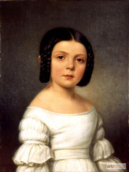 ŁUKASZEWICZ Tadeusz | Portret ciemnowłosej dziewczynki, 1841