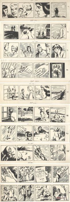 GRATKOWSKI Ibis Stanisław | Ilustracje do komiksu Porwany za młodu (1964, plansze od nr 41 do 72)