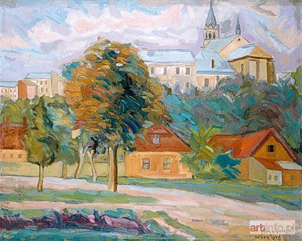 HRYNKOWSKI Jan Piotr (Hryńkowski) | Pejzaż z Sanoka, 1948