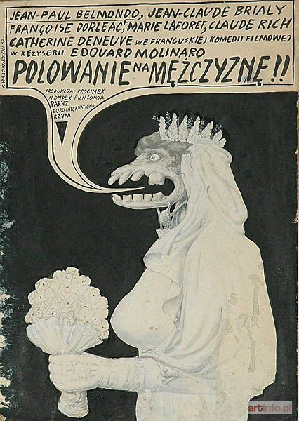 STAROWIEYSKI Franciszek | Projekt plakatu Polowanie na mężczyznę,1969