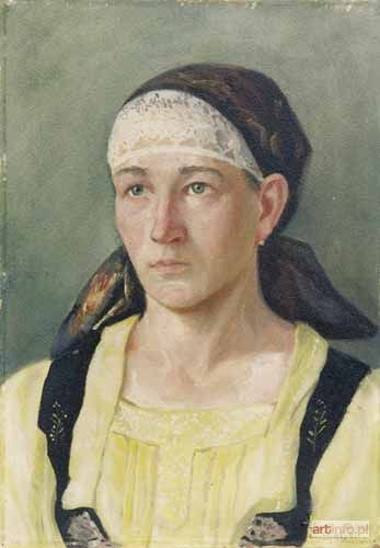 POCHWALSKI Józef Mikołaj | Portret kobiety w stroju regionalnym, 1926