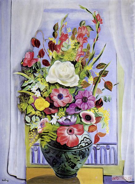 KISLING Mojżesz | GRAND BOUQUET DEVANT LA FENETRE, 1928