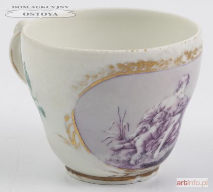 FILIŻANKA Z WENUS I AMOREM, Saksonia, Miśnia, ok. 1760, Punkzeit