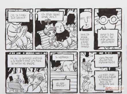 GAWRONKIEWICZ Krzysztof | Mikropolis - Moherowe sny, plansza komiksowa, 2001 r.