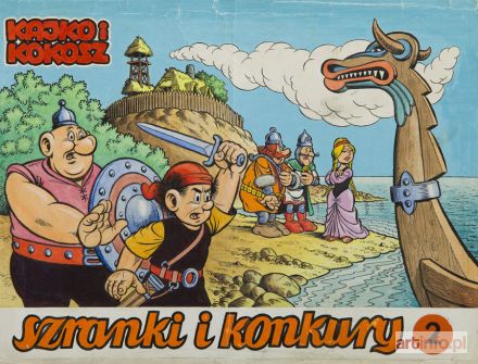 CHRISTA Janusz | Kajko i Kokosz - Szranki i konkury 2, okładka komiksowa, około 1985 r.