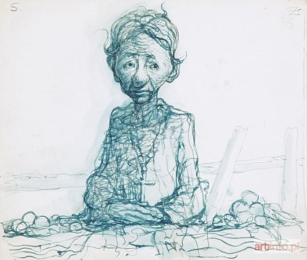ŻECHOWSKI Stefan | Sprzedawczyni owoców. z cyklu: Wojna, 1935