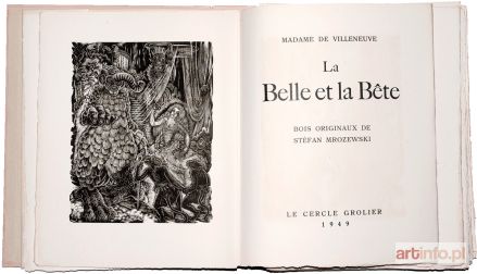 MROŻEWSKI Stefan | Madame de Villeneuve, La Belle et la Bete. Boix originaux de Stefan Mrozewski, 1949