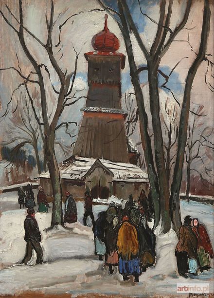 BORYSOWSKI Stanisław | Przed kościołem, 1932 r.