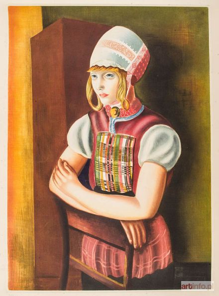 KISLING Mojżesz | DZIEWCZYNA W LUDOWYM STROJU, ok. 1920