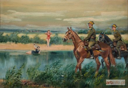 KOSSAK Jerzy | SPOTKANIE NA PLAŻY, 1941