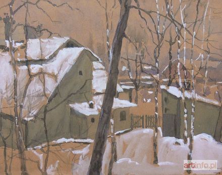 FILIPKIEWICZ Stefan | Domy w pejzażu zimowym, 1904 r.