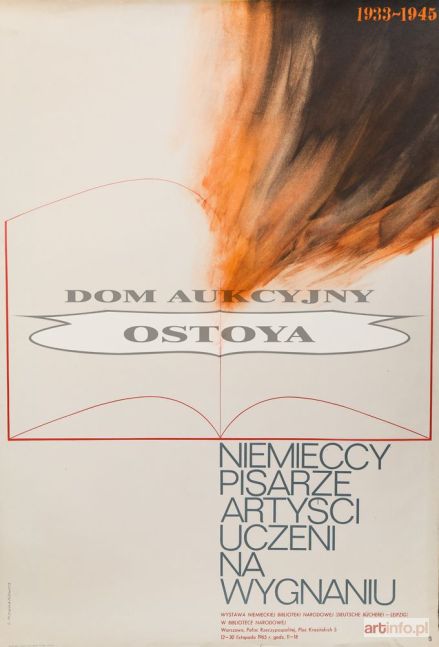 HOŁDANOWICZ Leszek | Plakat wystawy NIEMIECCY PISARZE,ARTYŚCI,UCZENI NA WYGNANIU, 1965