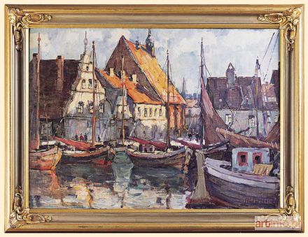 GLEISSNER Hans | PORT RYBACKI NAD BAŁTYKIEM, ok. 1920