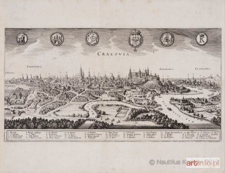 MERIAN Matthäus | Panorama Krakowa, 1638