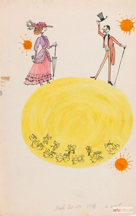 PIOTROWSKI Zbigniew | Para, ilustracja do czasopisma Płomyczek nr 20, 1959 r.