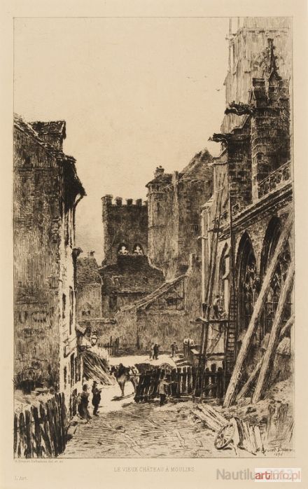 BRUNET-DEBAINES Alfred Louis | Le vieux chateau a Moulins [Stary zamek w Moulins], 1878