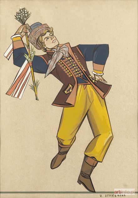 STRYJEŃSKA Zofia | Ślubny strój ludowy ze Śląska - tablica 13, 1939 r.