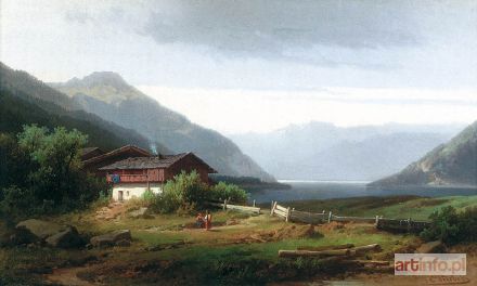 TRIEBEL Carl | Widok na Achensee w Tyrolu, ok. 1870