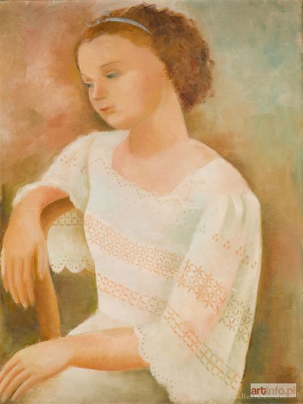 HOHERMANN Alicja | Portret Gizeli - Biała sukienka, 1938 r.