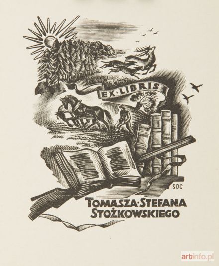 OSTOJA-CHROSTOWSKI Stanisław | Exlibris Tomasza Stefana Stożkowskiego, 1939 r.